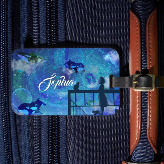 Orca Whales Bagagelabel (Voorkant Insitu 4)