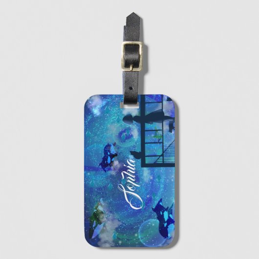 Orca Whales Bagagelabel (Voorkant (verticaal))