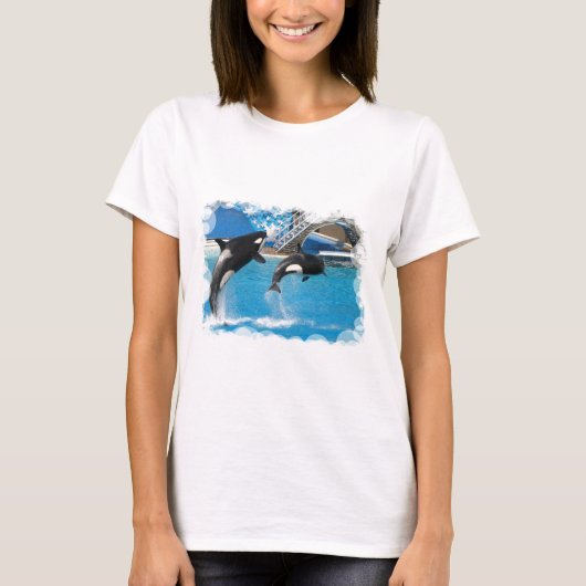 Orca Whales Dames T-Shirt (Voorkant)