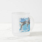 Orca Whales Glass Coffee Mok (Voorkant rechts)