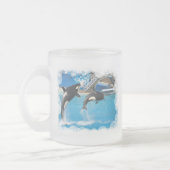 Orca Whales Glass Coffee Mok (Links)