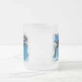 Orca Whales Glass Coffee Mok (Center)