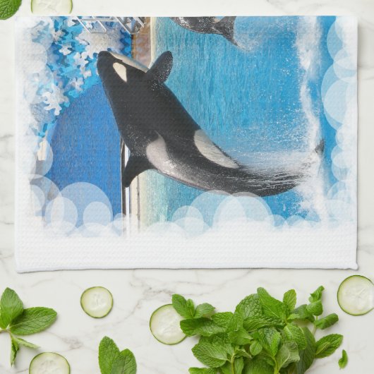 Orca Whales Kitchen Towel Theedoek (Gevouwen)