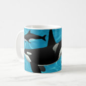 Orca Whales Koffiemok (Voorkant links)