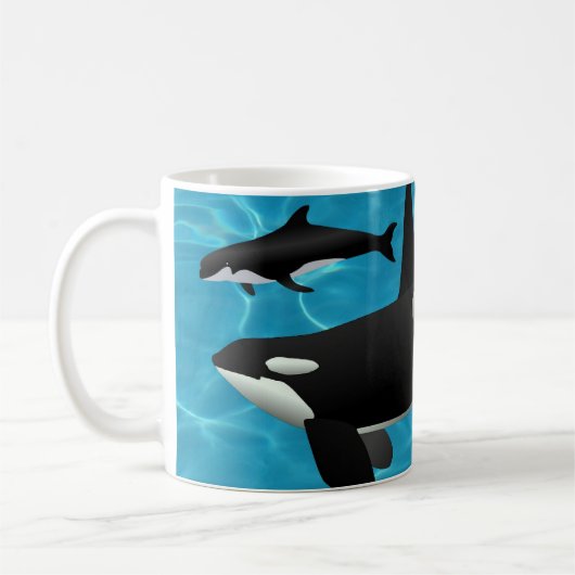 Orca Whales Koffiemok (Links)
