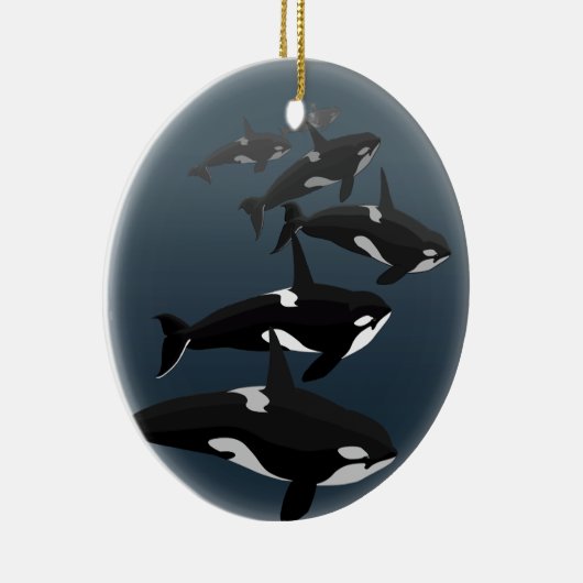 Orca Whales Ornament Personalized Whale Ornament (Rechts)