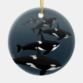 Orca Whales Ornament Personalized Whale Ornament (Voorkant)