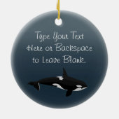 Orca Whales Ornament Personalized Whale Ornament (Achterkant)