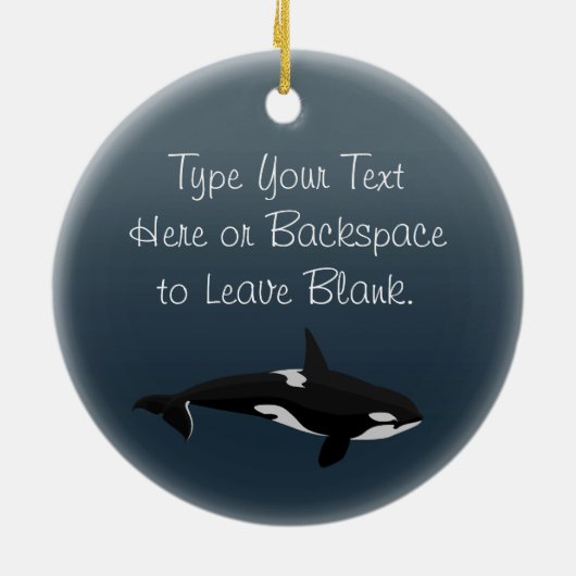 Orca Whales Ornament Personalized Whale Ornament (Achterkant)