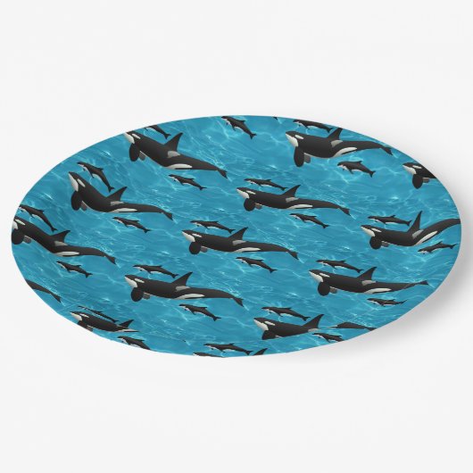 Orca Whales Papieren Bordje (Gekanteld)