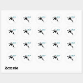 Orca Whales Ronde Sticker (Vel)