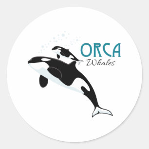 Orca Whales Ronde Sticker