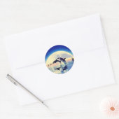 Orca Whales Ronde Sticker (Envelop)