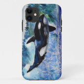 Orca Wildlife waterverf iPhone case (Achterkant)