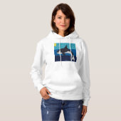 Orca (wit) - Dames sweatshirt met capuchon (Voorkant volledig)