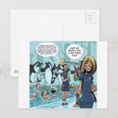Orca Wraak door Rick London Grappig Briefkaart (Voorkant / Achterkant)
