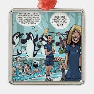 Orca Wraak door Rick London Grappig Metalen Ornament