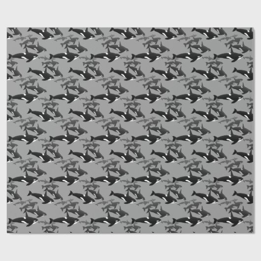 Orca Wrapping Paper Killer Whale-kerstpapier Cadeaupapier (Vlak)