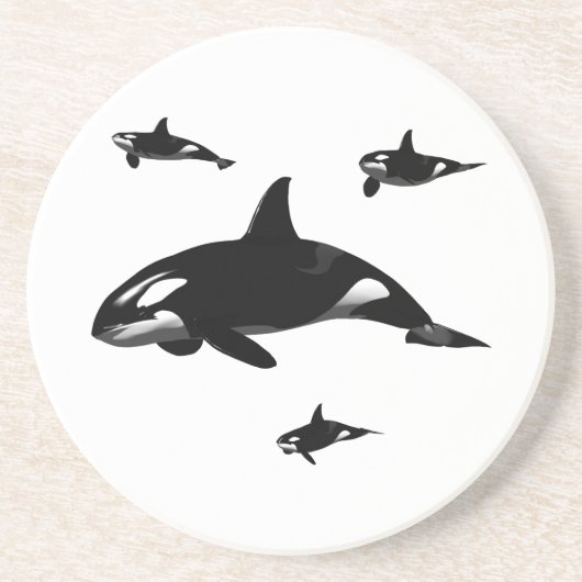 Orca Zandsteen Onderzetter (Voorkant)