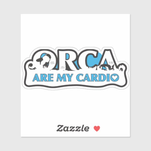 ORCA zijn mijn cardio vinyl Sticker (Vel)