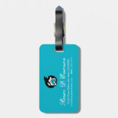 orcaanse walvis bagagelabel (Achterkant verticaal)