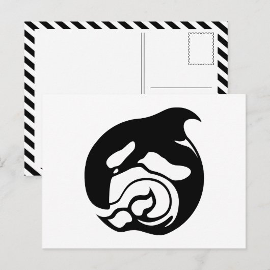 orcaanse walvis briefkaart (Voorkant / Achterkant)