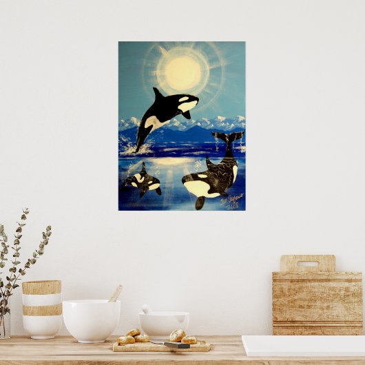 orcaanse walvis poster (Keuken)