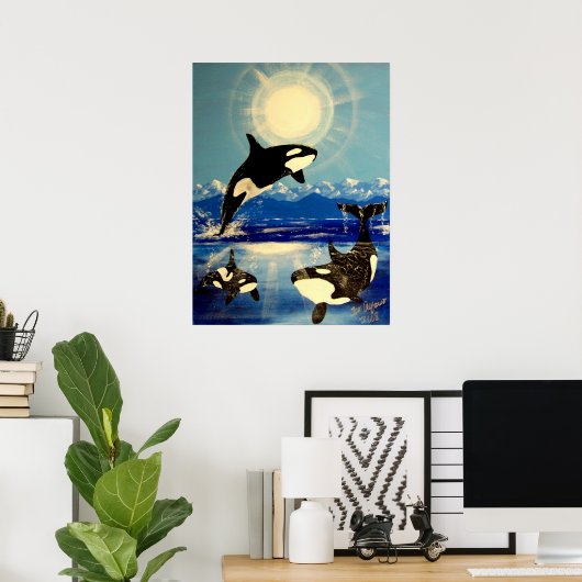 orcaanse walvis poster (Thuiskantoor)