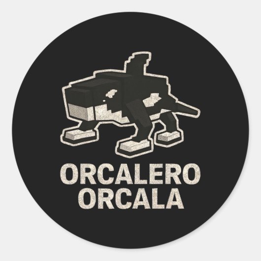Orcalero Orcala - Grappige Italiaanse Brainrot Kid Ronde Sticker (Voorkant)