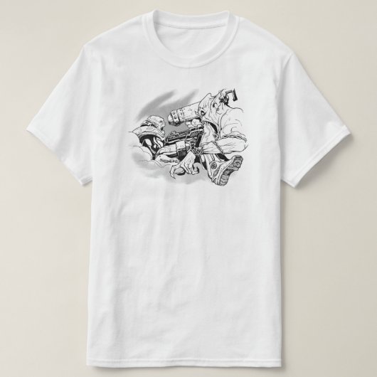 Orcan Duel Fantasy Art Gamer Graphic T-shirt (Design voorkant)