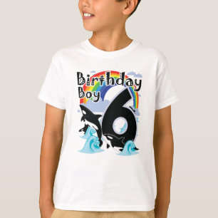 Orcas 6 Birthday Boy & Orca Killer Whale as Party T-shirt