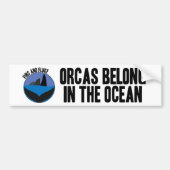 Orcas Belong in de Bumpersticker van de Oceaan (Voorkant)