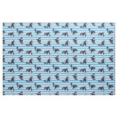 Orcas/blauwe strepen stof (Fat Quarter)