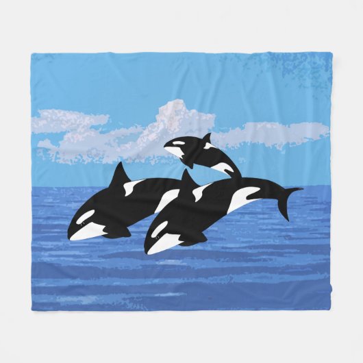 Orcas Fleece Blanket (Voorkant (Horizontaal))
