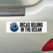 Orcas horen thuis in de Oceaan Bumper Sticker (Op auto)