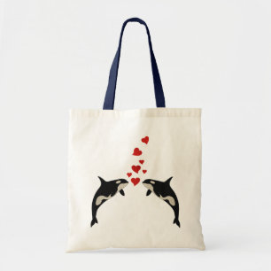 Orcas in Love Tote Bag