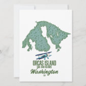 Orcas Island, Washington, VS kaart (Achterkant)