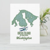 Orcas Island, Washington, VS kaart (Staand voorkant)