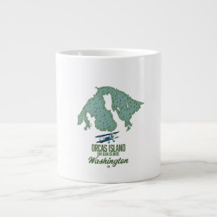 Orcas Island, Washington, VS kaart Grote Koffiekop