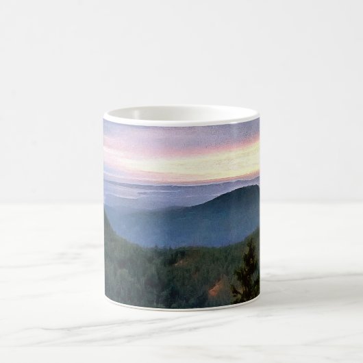 Orcas Island Zonsondergang bij Mount Constitution Koffiemok (Center)