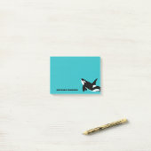 Orcas Killer Whales Blauwgroen Blauw Aangepast Post-it® Notes (Op bureau)