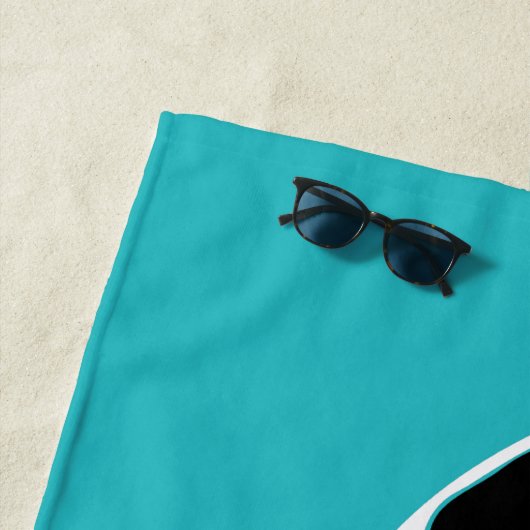 Orcas Killer Whales Blauwgroen Blauw Aangepast Strandlaken (In situ)