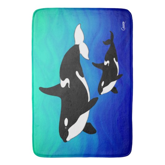 Orcas - Large Bath Mat (Voorkant Verticaal)
