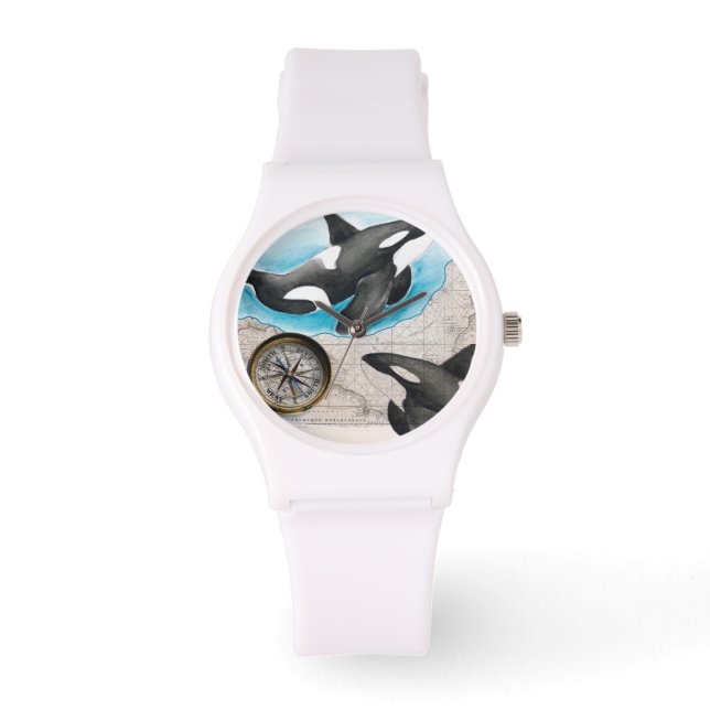 Orcas Map Horloge (Voorkant)