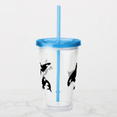 Orcas Moordwalvissen Gepersonaliseerde Reisbeker Acryl Drinkbeker (Rechts)