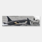 Orcas "No Tanks"-Bumpersticker Bumpersticker (Voorkant)