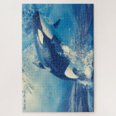 Orcas of Killer Whales Jigzaag Puzzle Legpuzzel (Verticaal)