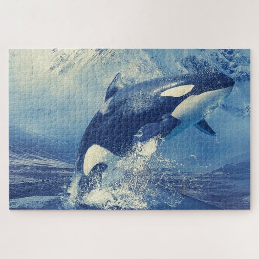 Orcas of Killer Whales Jigzaag Puzzle Legpuzzel (Horizontaal)