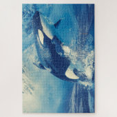 Orcas of Zwaardwalvissen Legpuzzel (Verticaal)