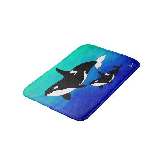 Orcas - Small Bath Mat (Gekanteld)